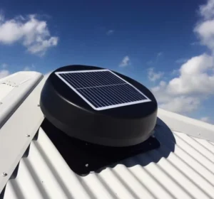 25W 12 Inch Solar Roof Ventilator Solar Attic Fan Roof Exhaust Vent Fan for Warehouse Greenhouse Shed Metal Roof Building