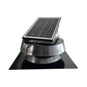 25W Solar Attic Fan Roof Mounted Ventilator Powerful Brushless DC Motor Horizontal Rotating Panel to Catch the Most Sunlight