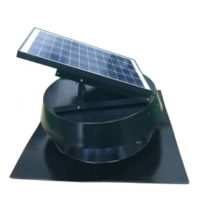 25W Solar Exhaust Fan Max 1749 CFM Horizontal Rotating Panel for Max Sunlight Custom Brushless DC Motor for Home Ventilation