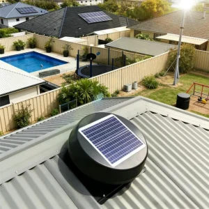 25W Solar Powered Attic Roof Fan IP68 Waterproof Motor Solar Attic Ventilation System Integrated Fan