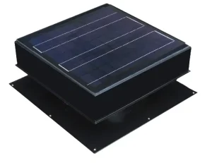 25W Square Base Leakproof Solar Attic Ventilation Fan Max 1749 CFM Household DC Exhaust Fan Brushless DC Motor
