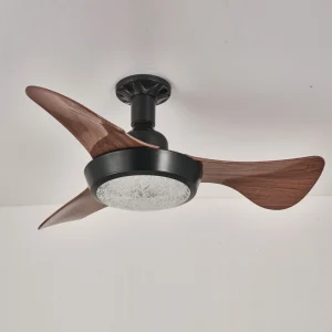 25inch Led Ceiling Fans for Children Room Modern Ceiling Fan Price 30W 3 Blades Wood Modern Style Fan Light Ceiling