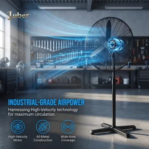 26″ Industrial Fan Stand Fan Heavy Duty Crown Industrial Fan Strong Wind for Industry Use Malaysia Vietnam