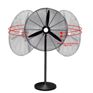 26 inch Industrial FanIndustrial Fan High air Volume Floor Fan High power Vertical Commercial Factory Shaking Head Horn Fan