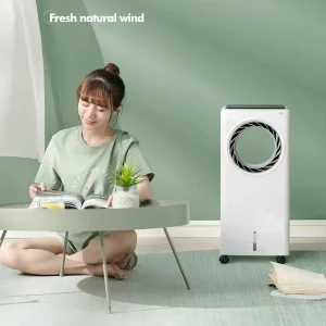 2702D Portable Evaporative Water Cooling Remote Control Bladeless Air Cooler Fan for Home and Office Indoor Use