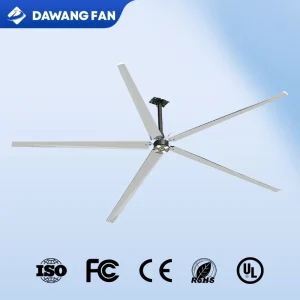 28ft 380V Electric Motor Aluminum Alloy Ceiling HVLS Industrial Fan 5 Blades 1500m Coverage for Restaurants Hotels Ventilation