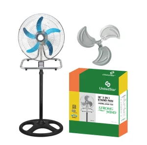 3 5 Ventilador 110V 220V Personalized 18 Inch Aluminum Blade Oscillating Electric Pedestal Fan Adjustable Height Low Household