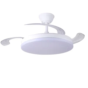 3 Blade Ceiling Fan 72W Light Dimmable Retractable Ceiling Fan 30W DC Ceiling Fan for Living Room 72W Ventilador Led