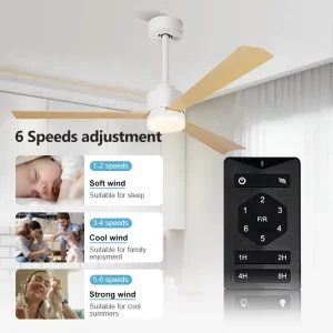 3 Blade Ceiling Fan in Mount Modern Design for Bedroom Living Room Indoor Home Decor Quiet