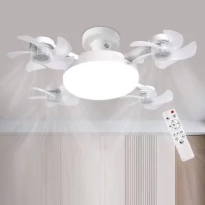 3 Colors Ceiling Fan Light LED Ceiling Fan Lamp E27 with Remote Control