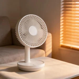 3 Gears USB Rechargeable Battery Plastic Portable Desktop Fan Quiet Compact Ceiling Fan Digital Control Table Fan