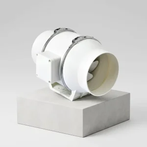 3 Inch 220V Plastic Wall Mount Low Noise Mixed Flow Inline Booster Exhaust Duct Fan for Air Condition Ventilation Fan
