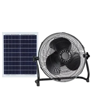 3 Speed Control Rechargeable Solar Standing Fan With Solar Panel Removable Portable Solar Fans
