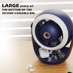 3 Speed Hanging Wall Electric Mounted 1000mah Desktop Mini Portable LED Light Fan USB Charging Multifunctional Creative Fan