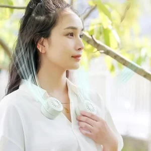 3 Speed Options Travel Neck Fan Portable Face Fan Personal USB Hands Free Mini Wearable Sports Handheld Cooling Small Fans