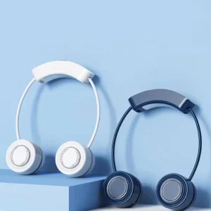 3 USB Recharge 2400mAh Telescopic Hose Outdoor Household RV Portable Foldable Bladeless Mute Hanging Neck Fan Summer Cooler