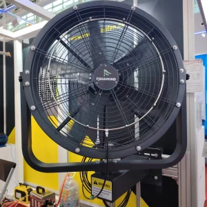 3 Year Warranty Aluminum Blades 1m Diameter Oscillating Silent Wall Mounted Mist Fan Permanent Magnet Motor IP66 Protection
