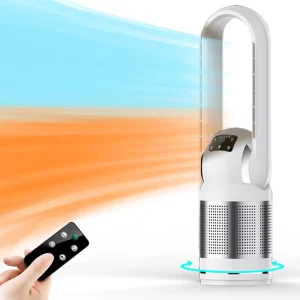 3 in 1 Foldable Bladeless Heater Fan Tower Fan with Remote Control Air Purifier Home Appliance High Efficiency