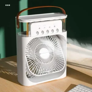 3 in 1 Mini Portable Battery Powered Energy Saving Plastic Fan Ice Summer Air Cooling Humidifier Water Air Cooler for Car RV