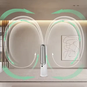 3 in 1 Smart H13 Filter Air Purifier Fan 35w/2000w Electric Fan Heater Hot Cool Bladeless Cooling Fan Tower with Air Purifier