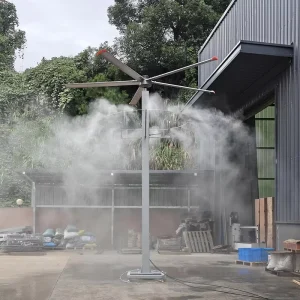 3.7m Outdoor Waterproof Standing Garden Fan PMSM Motor Industrial Fan Large Stand Mist Spray Fan Commercial Use 220V AC