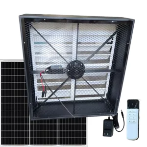 30 Inch Giant DC Motorized Poultry Ventilation Farm Fans Industrial Solar Wall Exhaust Air Heat Extraction Big Solar Fan