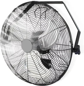 30″Wall Mount Fan Industrial Heavy Duty Metal Fan 3 Speed Fan Adjustable Tilt for Household Commercial Use HJ 30WFM