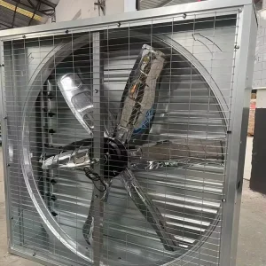300 1750mm High Airflow Galvanized Steel Negative Pressure Exhaust Fan Automatic Louver Industrial Ventilation Fan