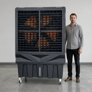 30000 M3 h Large Airflow Industrial Air Cooler 220L Tank Portable Evaporative Cooler Fan for Factory Warehouse Workshop 300sqm