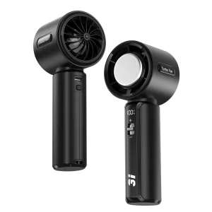3000mAh High Speed Handheld Turbo Fan 8000 RPM Cooling Ice Fan 100-Speed Adjustable LED Display Portable Mini Car/RV Battery