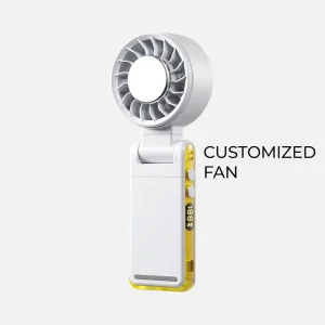 3000mAh Rechargeable Electric Outdoor Plastic Foldable Mini Air Cooling Fan with Customised Logo
