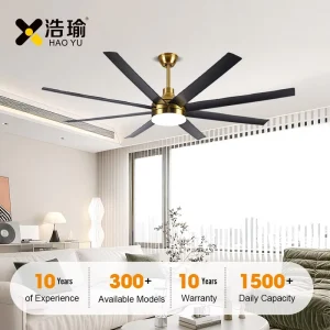 #3097 Factory 60 Inch 8 Abs Blades Modern Decorative Led Ceiling Fan with Light Remote Household Hotel Office Use