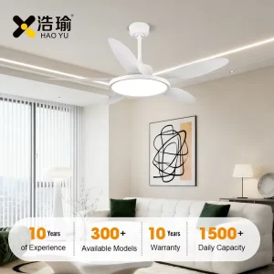 #3113 Factory Direct 48 Inch 5 Abs Blades High Lumen Modern Decorative LED Ceiling Fans for Household Commercial