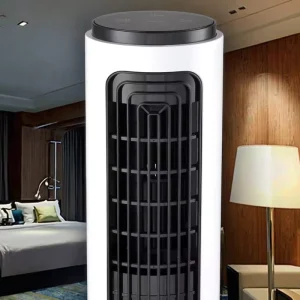 32″ HJ 32CFR Electric Tower Pedestal Fan with Remote Control Silent Bladeless Air Conditioning Plastic US Plug