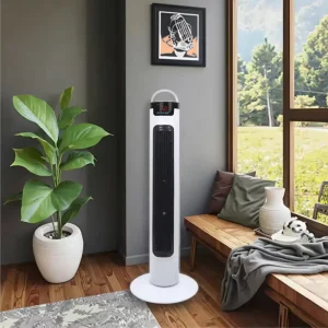 32″ HJ 32CFR Tower Fan Cooler Remote Control Bladeless Air Conditioning Pedestal Fans Silent US Plug