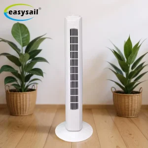 32 Inch Bladeless Oscillating Floor Fan 3-Speed Control Quiet Operation Plastic Construction Portable Electric