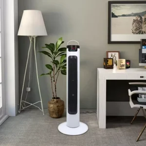 32″ Silent Tower Pedestal Fan with Remote Control Bladeless Air Conditioning US Plug HJ 32CFR Cooler Blower