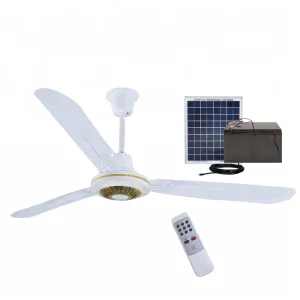 320RPM Solar DC Power 56″ 12V Brushless DC Motor Ceiling Mounted Fan with Speed Control