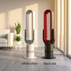32in Bladeless Hot Cold Fan DC Brushless Motor Low Noise Whisper Quiet 80-Degree Oscillation Standing Floor Fan