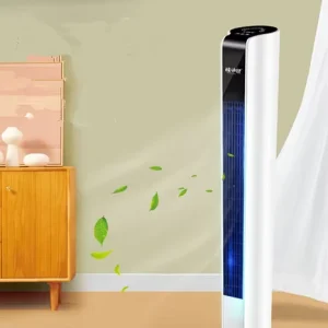 32inch Bladeless Tower Fan Remote Control Touch Display App Controlled Floor Standing Pedestal Fan for Household Outdoor Use