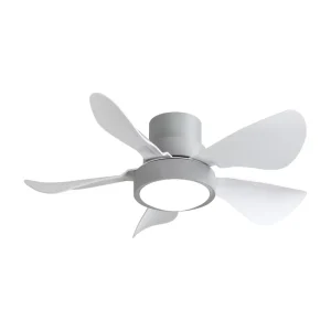 32inch Ceiling Fan Lamp Five Leaf ABS Blades DC Motor Remote Control Mute Led Ceiling Fan with Light