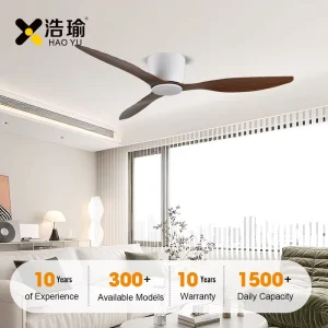 #3406 52 Inch 3 Abs Blades Low Noise Bldc Motor Minimalist Modern Ceiling Fan with Remote Control Home Hotel Office Use