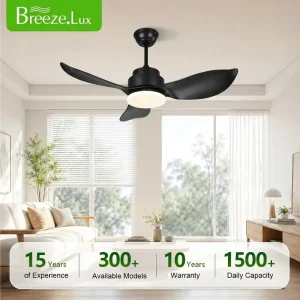 36 Inch Abs Blades Modern Decorative Ceiling Fan with Light Remote Control Silent DC Motor 10 Year Warranty for Household