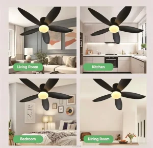 36 Inch Best selling Abs 3 blade Modern Decor Silent Dc Led Ceiling Fan Integrated With Light Remote Control for Elegant Spaces
