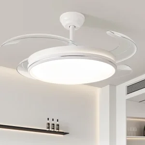 36 Inch Ceiling-Mounted Air Cooling Fan Light Home Decor Low Noise Remote Control Copper Ceiling Fan with Lighting
