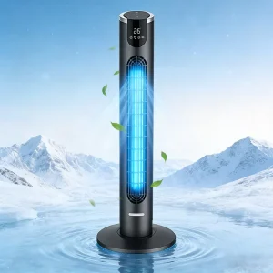 36 Inch DC Tower Fan With Remote Control LED Display Air Circulation Cooling Fan Sleep Timer Oscillating