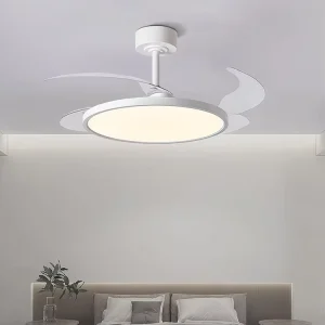 36 Inch Smart Remote Control Modern LED DC Motor ABS Ceiling Fan Light Dimmable 220V China Flush Mount Foldable 5 Year Warranty