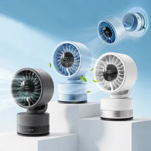 360 Degree Oscillating Rechargeable Table Wall Mounted Fan With Suction Cup Personal USB Battery Mini Desk Fan