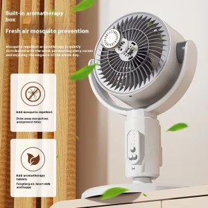 360 Degree Oscillating Standing Air Circulation Fan Quiet Energy Saving Floor Fan for Bedroom Living Room Household Cooling