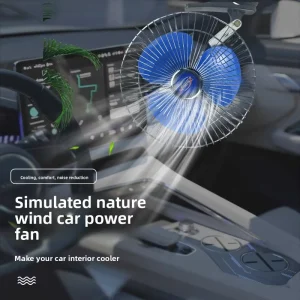 360 Degree Rotatable Car Cooling Fan Low Noise Strong Wind Portable Vehicle Electric Fan for Truck SUV RV